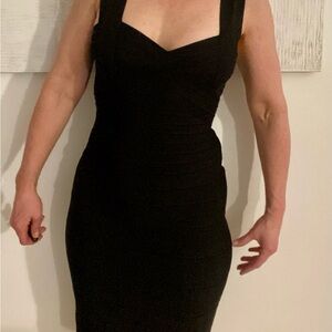 Herve Leger new Elegant Black Sleeveless Dress size s